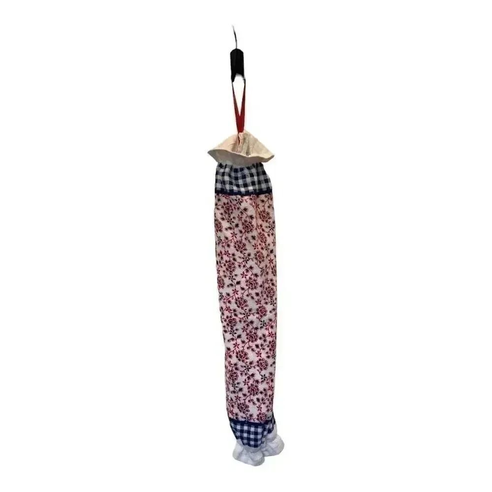 Handmade Plastic Bag Holder- Red White & Blue Floral